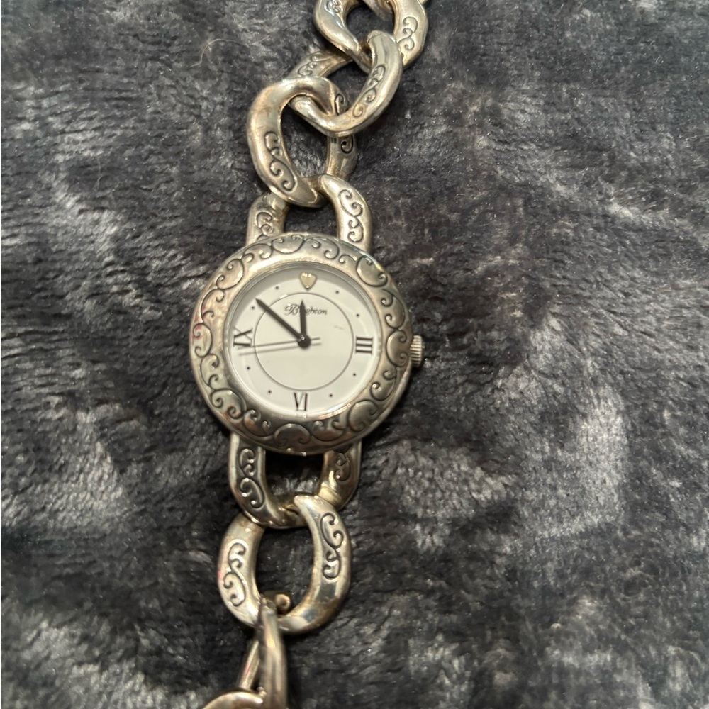Brighton Silver Chain Link Watch – 9” Adjustable, Needs New Battery - Picture 2 of 5